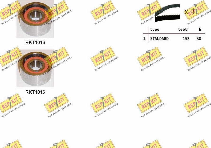 REPKIT RKTK0857 - Timing Belt Set autospares.lv