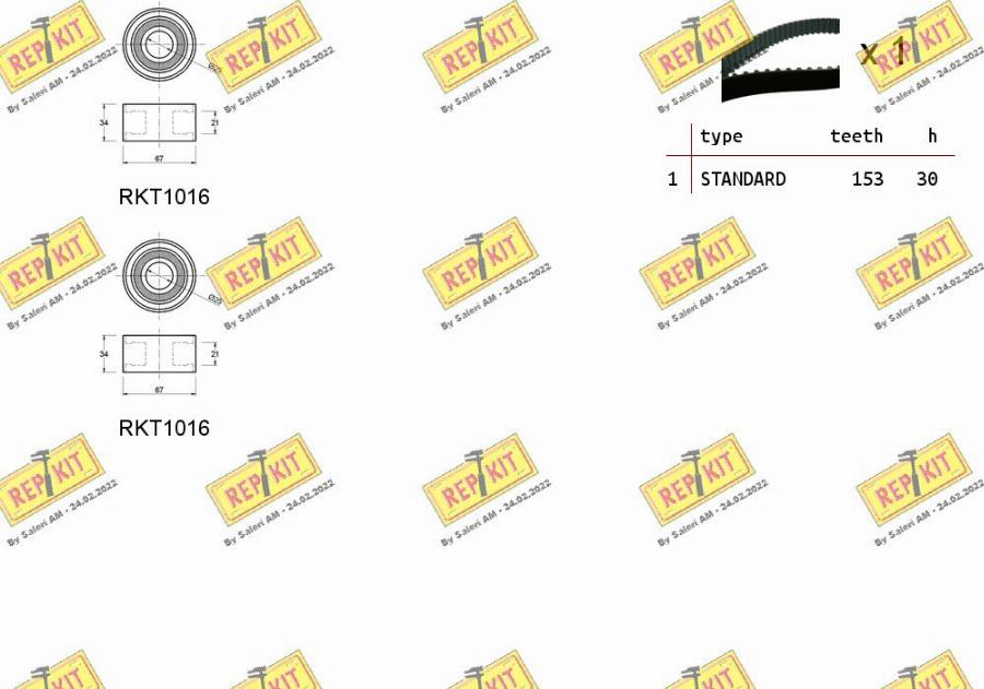 REPKIT RKTK0857 - Timing Belt Set autospares.lv