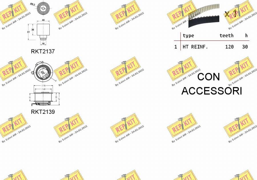 REPKIT RKTK0867 - Timing Belt Set autospares.lv