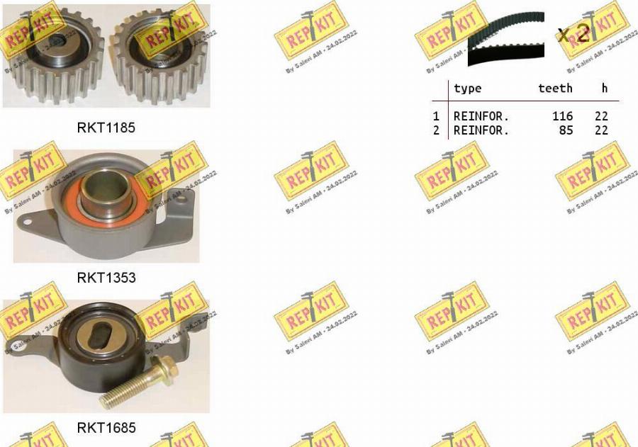 REPKIT RKTK0819 - Timing Belt Set autospares.lv