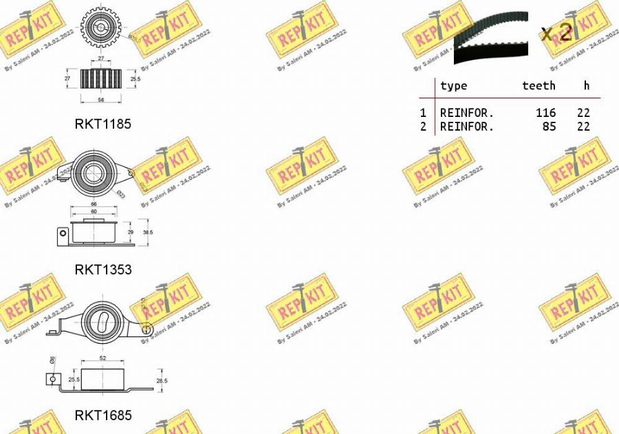 REPKIT RKTK0819 - Timing Belt Set autospares.lv