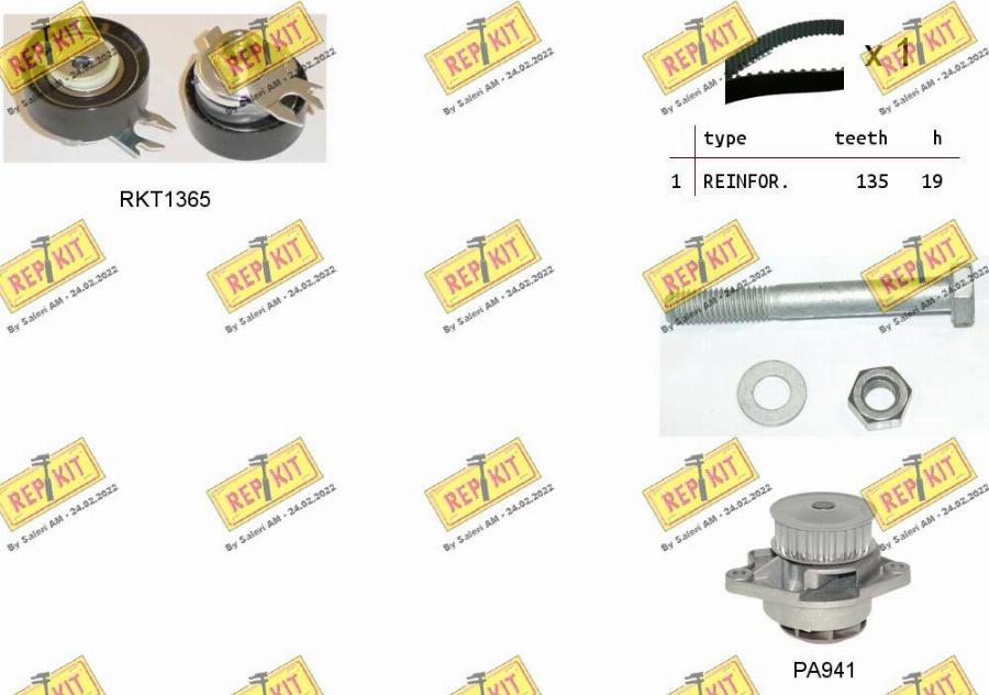 REPKIT RKTK0815PA2 - Water Pump & Timing Belt Set autospares.lv