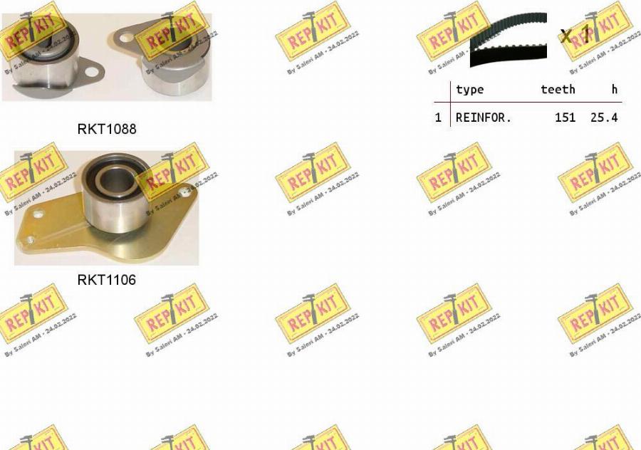 REPKIT RKTK0824 - Timing Belt Set autospares.lv