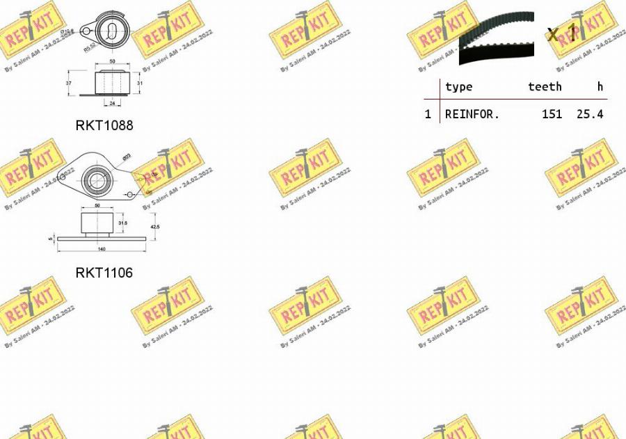 REPKIT RKTK0824 - Timing Belt Set autospares.lv