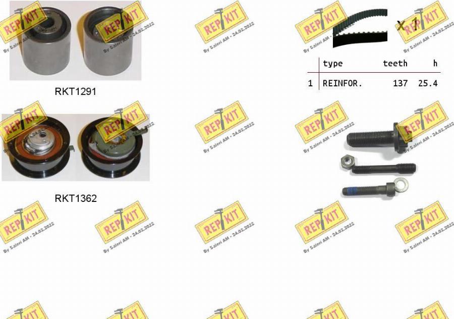 REPKIT RKTK0825 - Timing Belt Set autospares.lv