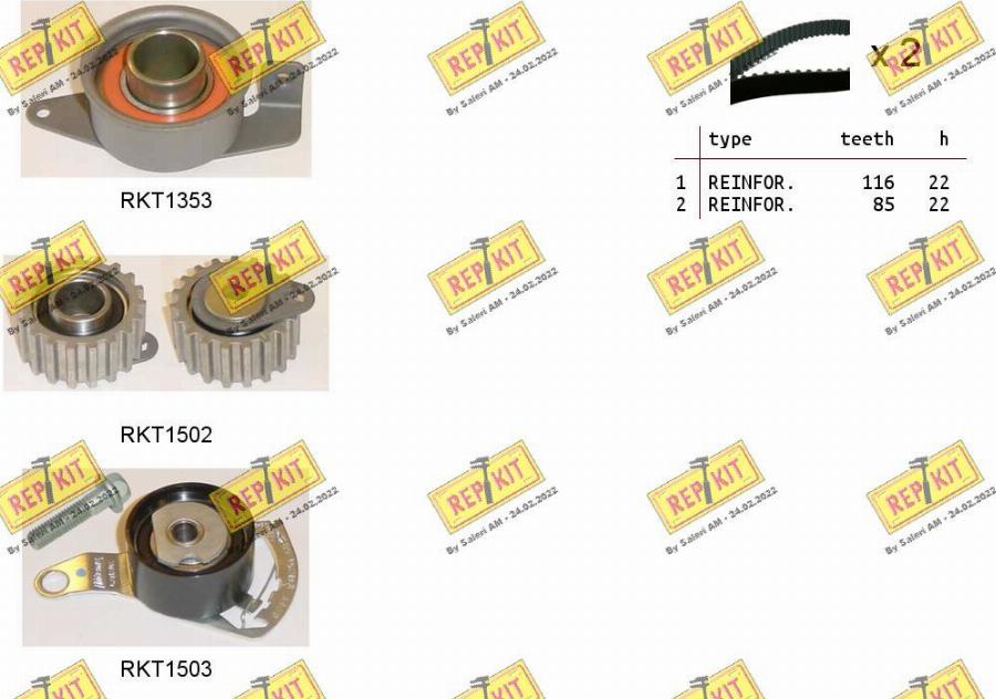 REPKIT RKTK0822 - Timing Belt Set autospares.lv