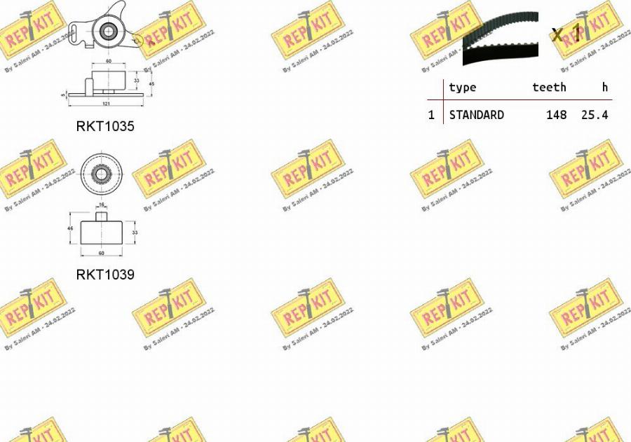 REPKIT RKTK1044 - Timing Belt Set autospares.lv