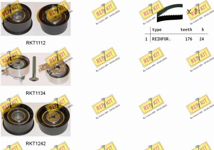 REPKIT RKTK1046 - Timing Belt Set autospares.lv