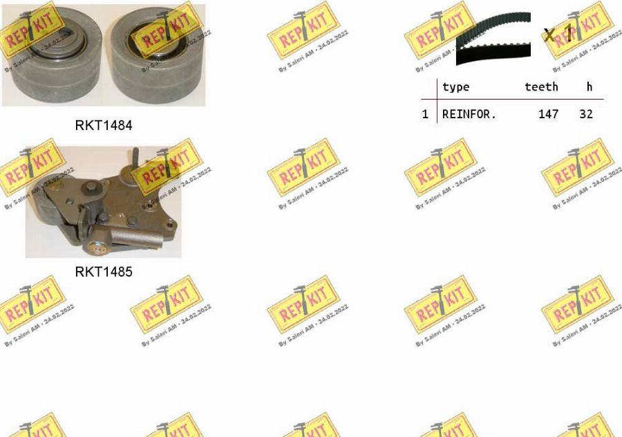 REPKIT RKTK1057 - Timing Belt Set autospares.lv