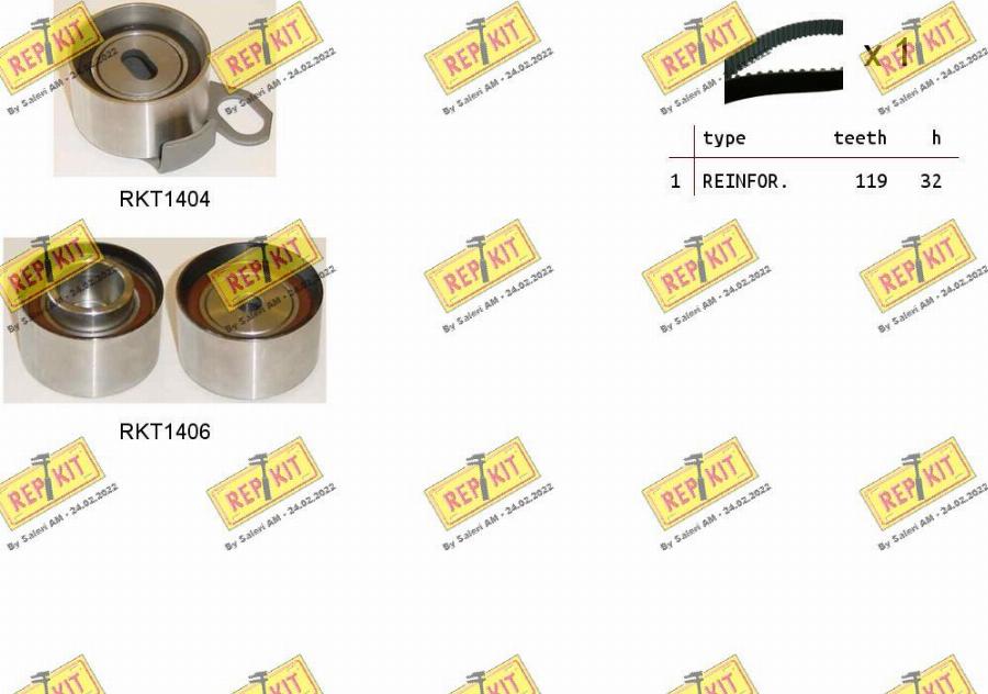 REPKIT RKTK1004 - Timing Belt Set autospares.lv