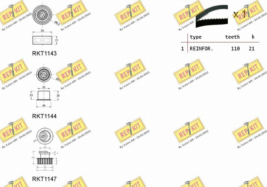 REPKIT RKTK1002 - Timing Belt Set autospares.lv