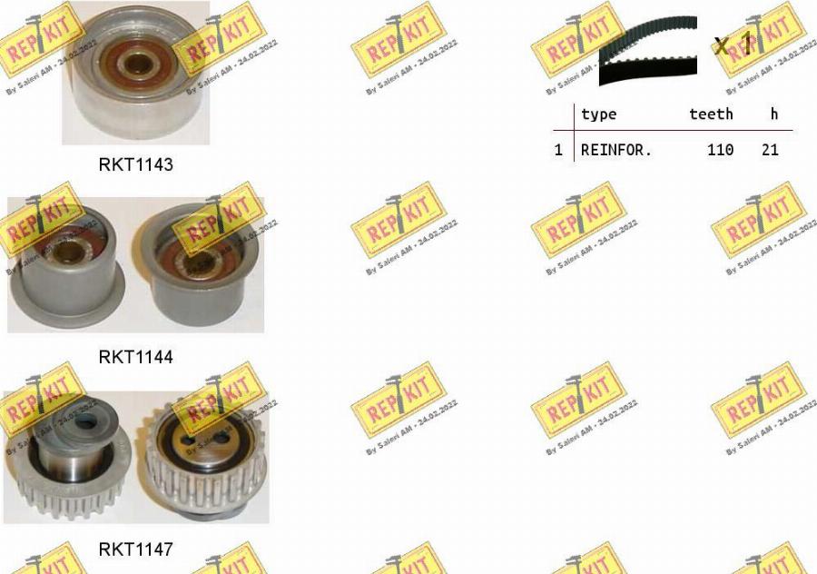 REPKIT RKTK1002 - Timing Belt Set autospares.lv