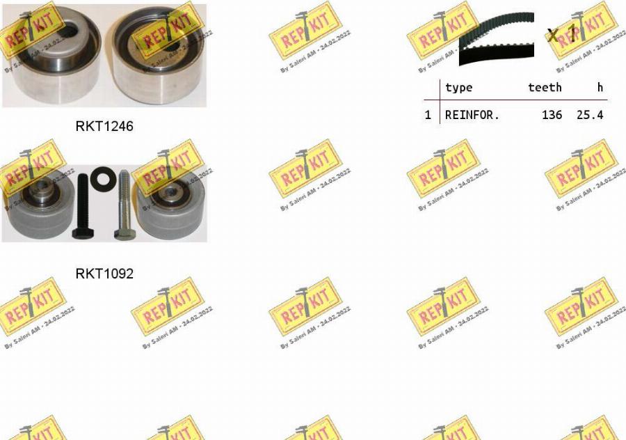 REPKIT RKTK1017 - Timing Belt Set autospares.lv