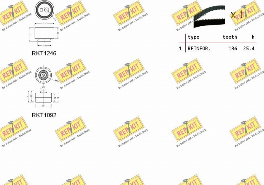 REPKIT RKTK1017 - Timing Belt Set autospares.lv