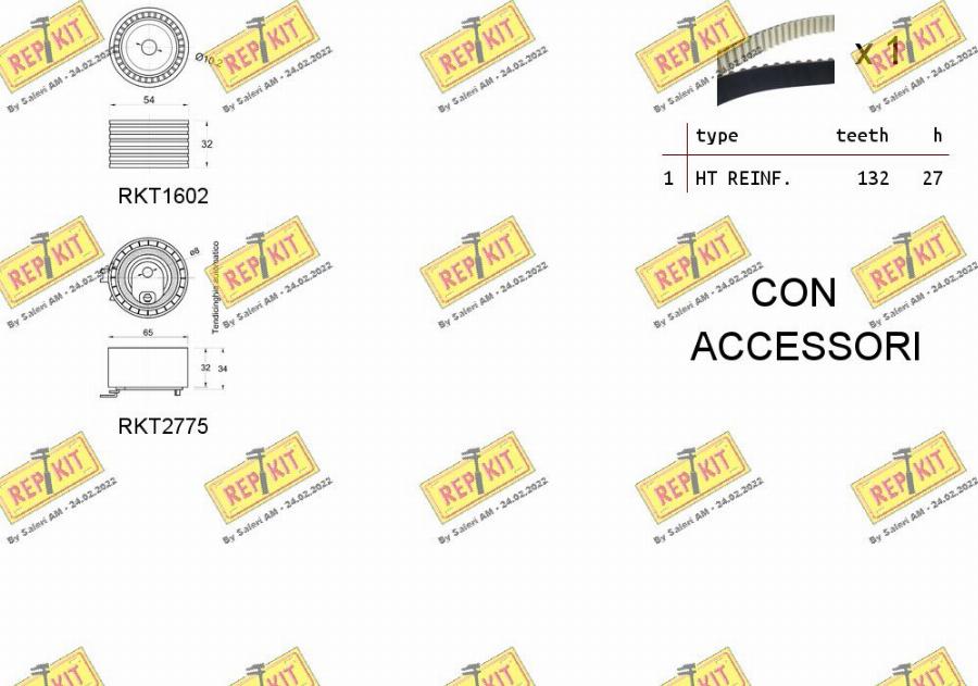 REPKIT RKTK1089 - Timing Belt Set autospares.lv