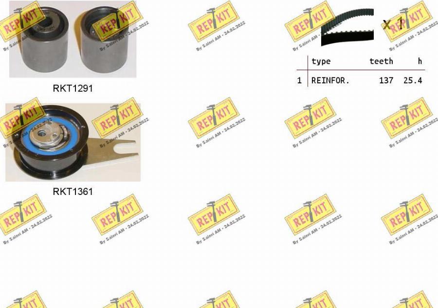 REPKIT RKTK1032 - Timing Belt Set autospares.lv