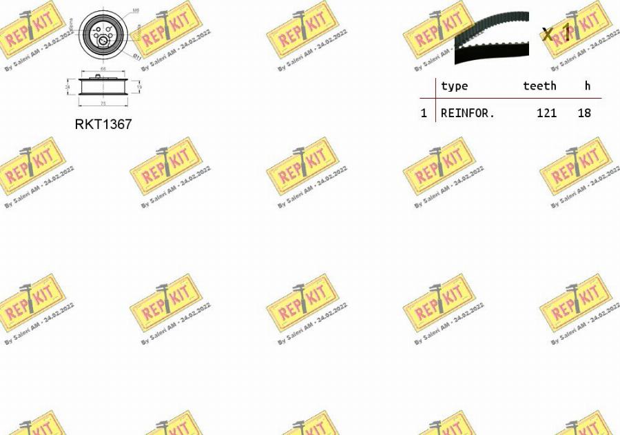 REPKIT RKTK1026 - Timing Belt Set autospares.lv