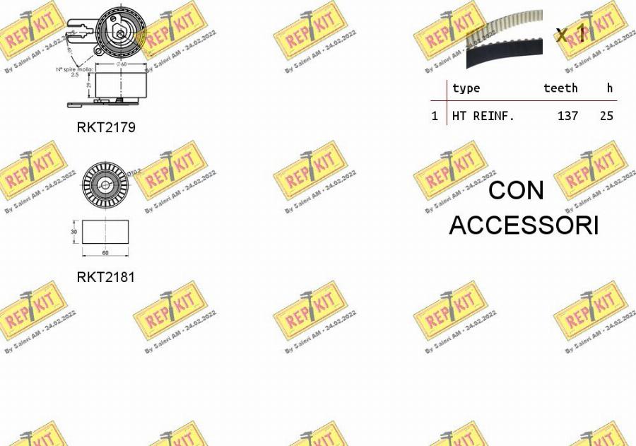 REPKIT RKTK1074 - Timing Belt Set autospares.lv