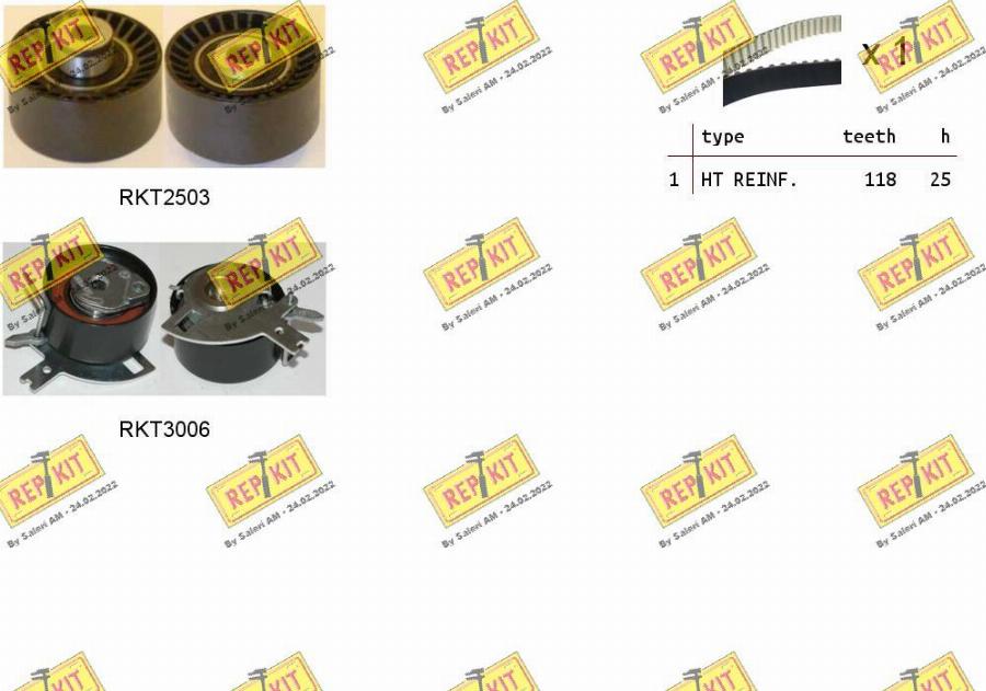 REPKIT RKTK1075 - Timing Belt Set autospares.lv