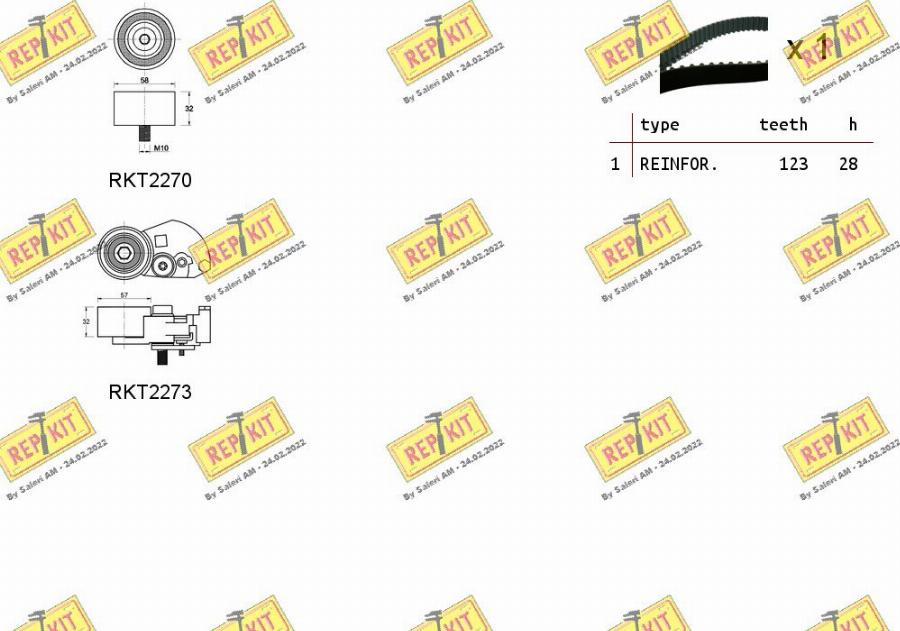 REPKIT RKTK1070 - Timing Belt Set autospares.lv