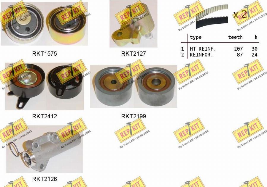 REPKIT RKTK1077C - Timing Belt Set autospares.lv