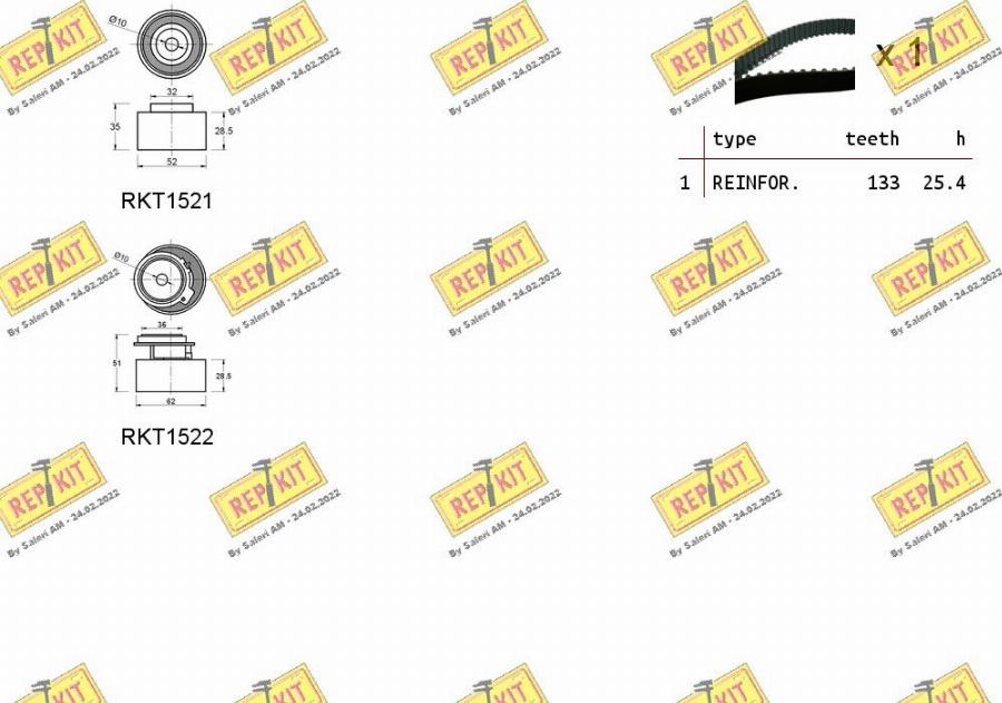 REPKIT RKTK1191 - Timing Belt Set autospares.lv