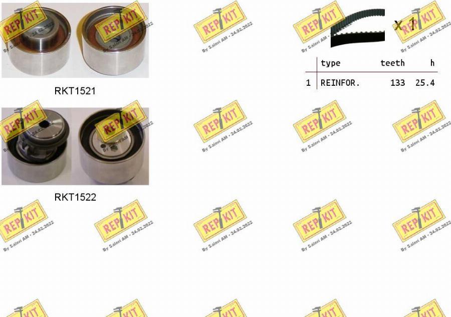 REPKIT RKTK1191 - Timing Belt Set autospares.lv