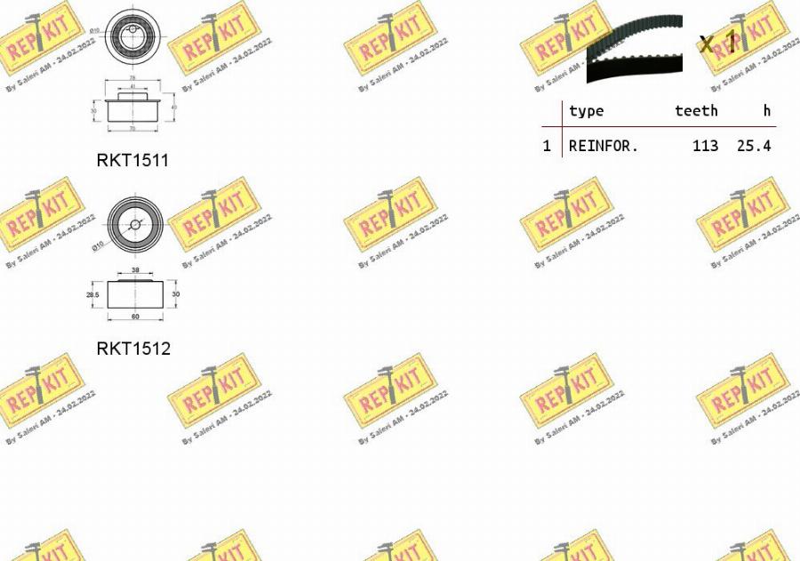 REPKIT RKTK1149 - Timing Belt Set autospares.lv