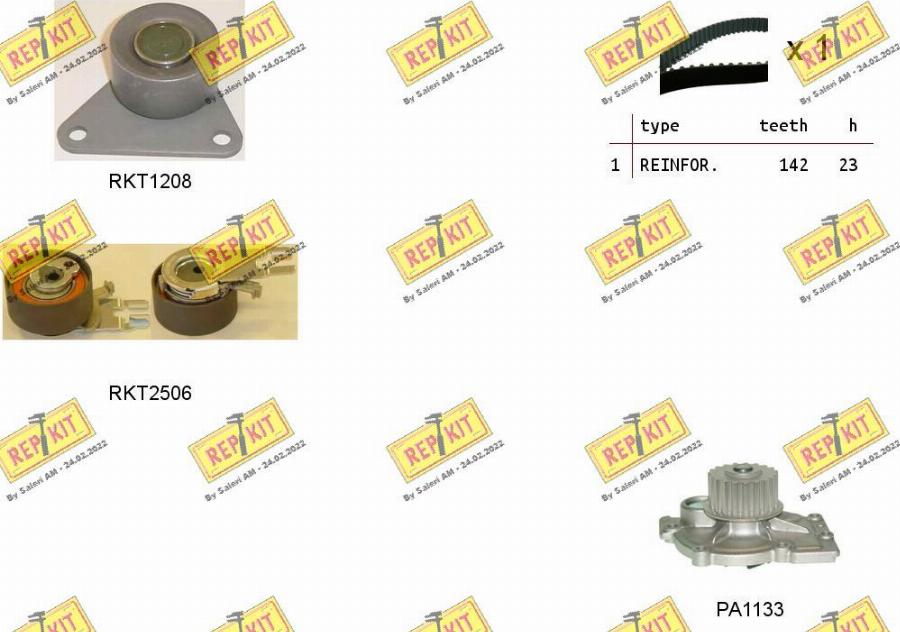 REPKIT RKTK1154PA - Water Pump & Timing Belt Set autospares.lv