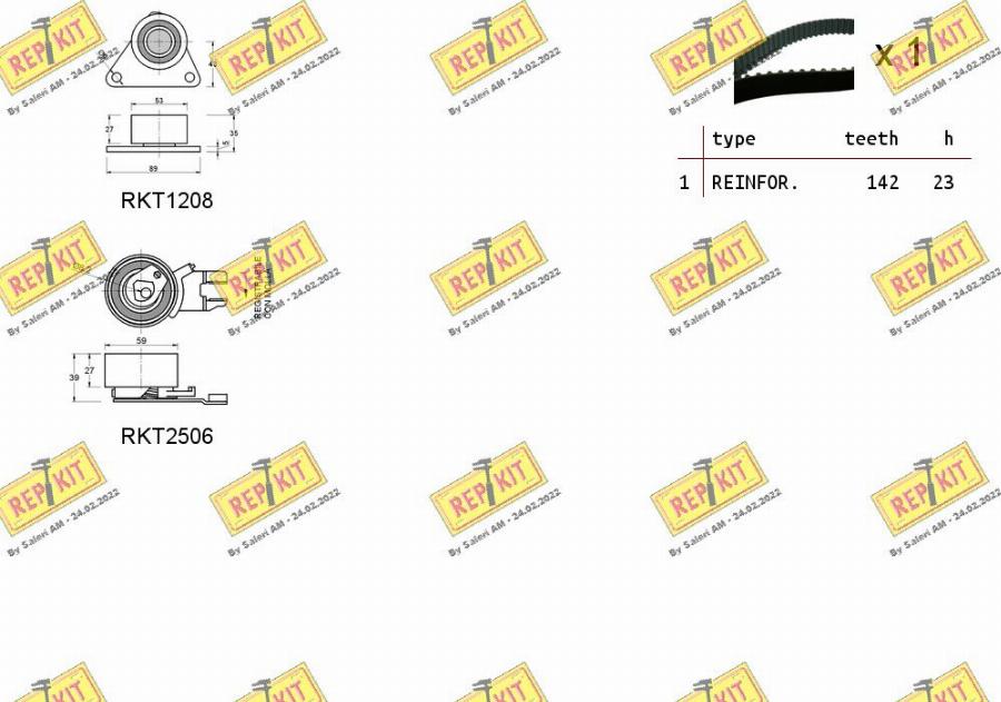 REPKIT RKTK1154 - Timing Belt Set autospares.lv