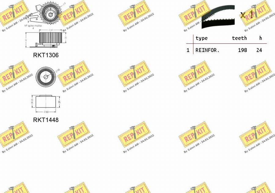 REPKIT RKTK1165 - Timing Belt Set autospares.lv