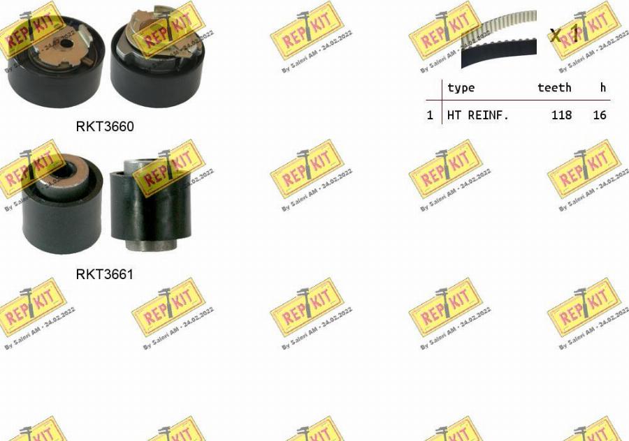 REPKIT RKTK1167 - Timing Belt Set autospares.lv