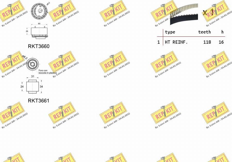 REPKIT RKTK1167 - Timing Belt Set autospares.lv