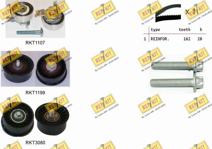 REPKIT RKTK1107 - Timing Belt Set autospares.lv