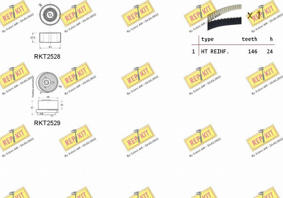 REPKIT RKTK1110 - Timing Belt Set autospares.lv