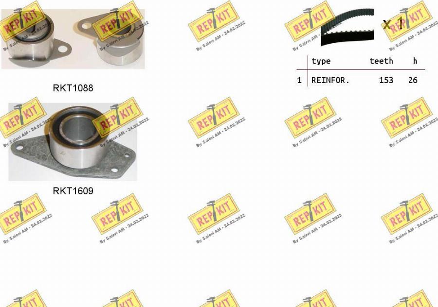 REPKIT RKTK1134 - Timing Belt Set autospares.lv