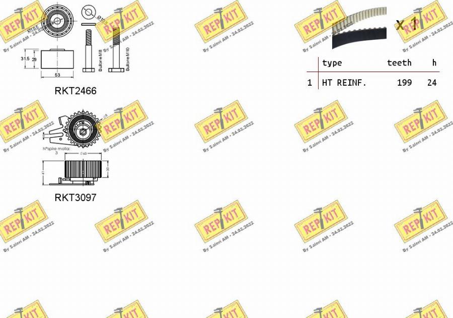 REPKIT RKTK1122 - Timing Belt Set autospares.lv