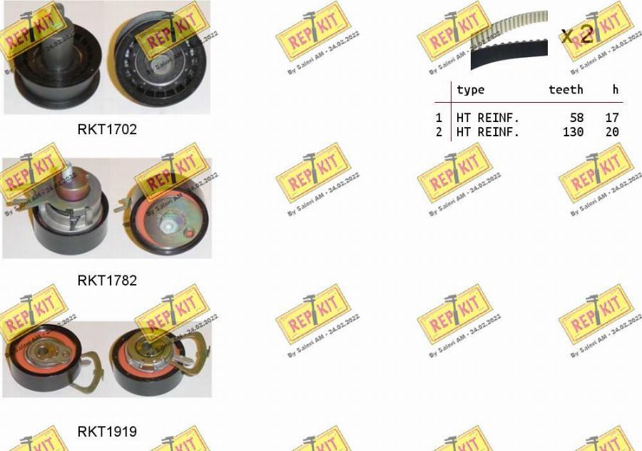 REPKIT RKTK1171 - Timing Belt Set autospares.lv