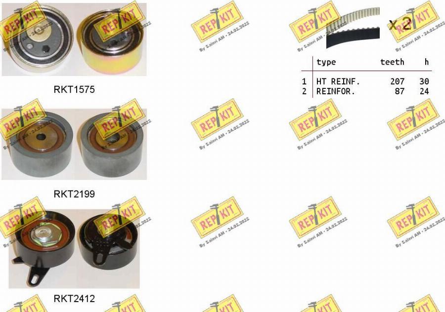 REPKIT RKTK1173 - Timing Belt Set autospares.lv