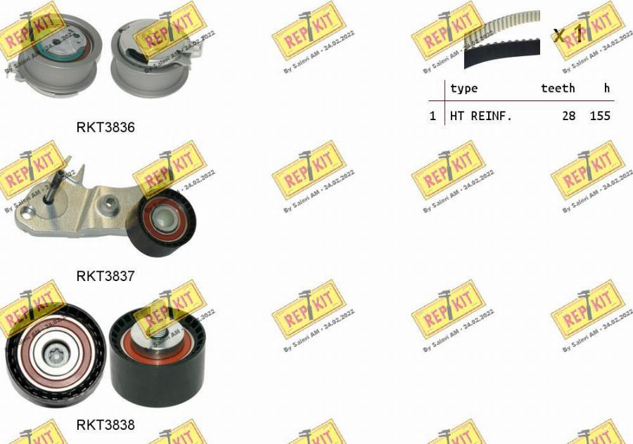 REPKIT RKTK1292 - Timing Belt Set autospares.lv