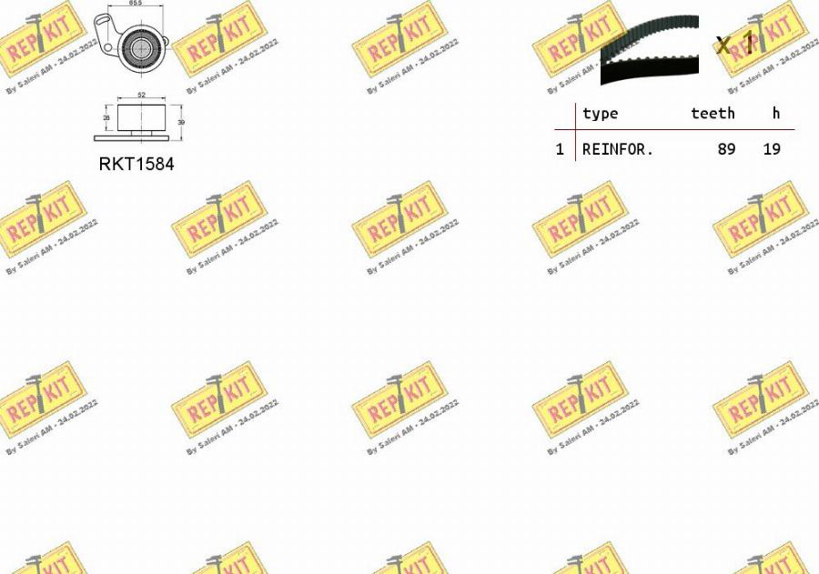 REPKIT RKTK1249 - Timing Belt Set autospares.lv