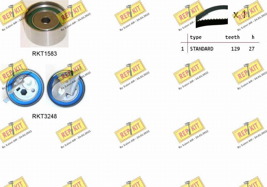 REPKIT RKTK1268 - Timing Belt Set autospares.lv