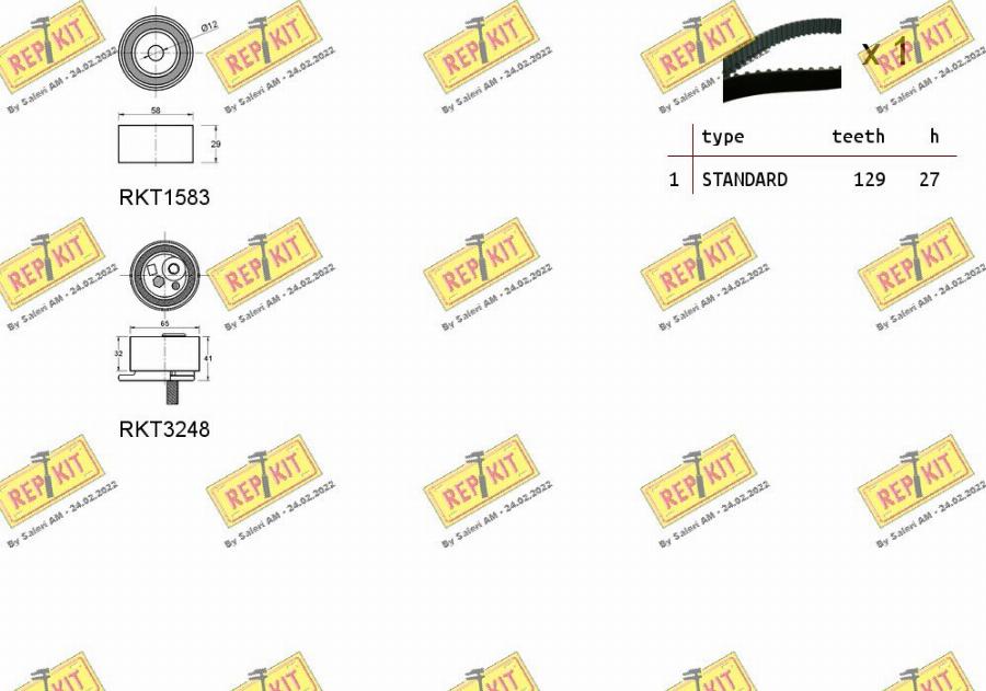 REPKIT RKTK1268 - Timing Belt Set autospares.lv