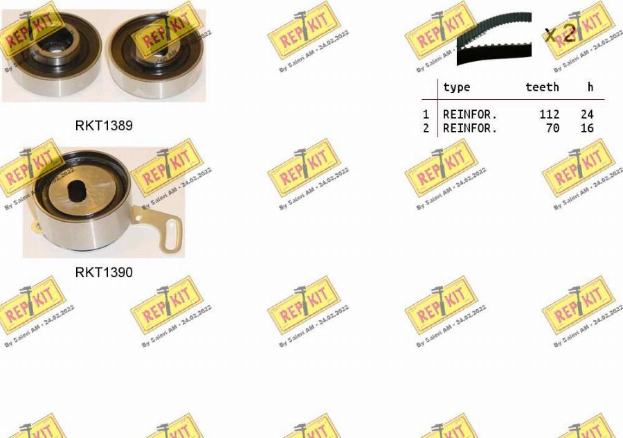 REPKIT RKTK1206 - Timing Belt Set autospares.lv