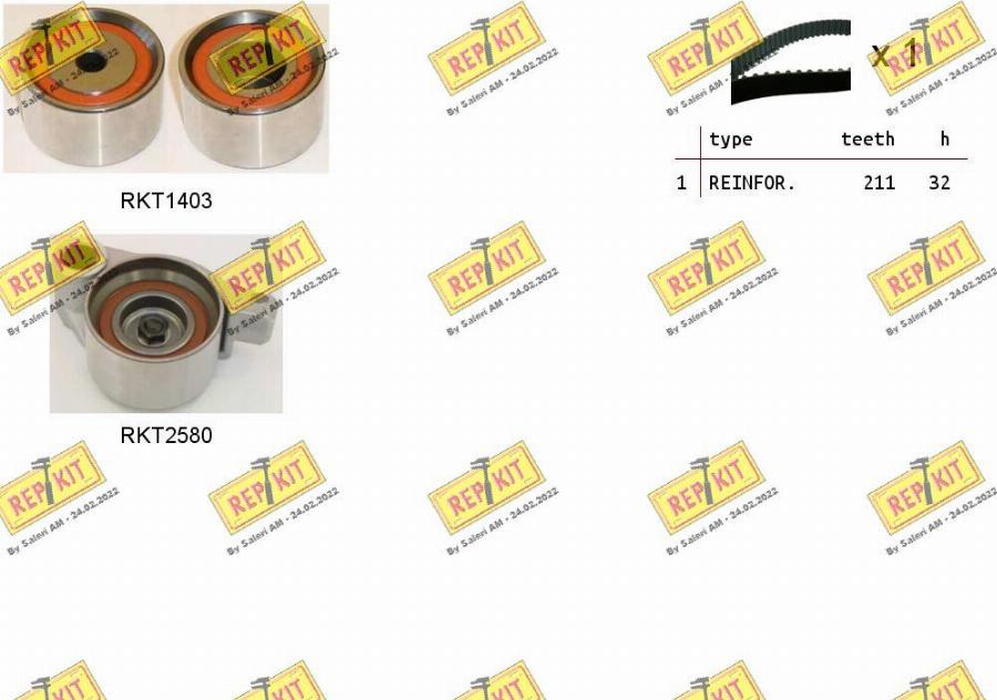 REPKIT RKTK1208 - Timing Belt Set autospares.lv