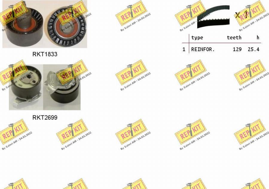 REPKIT RKTK1210 - Timing Belt Set autospares.lv