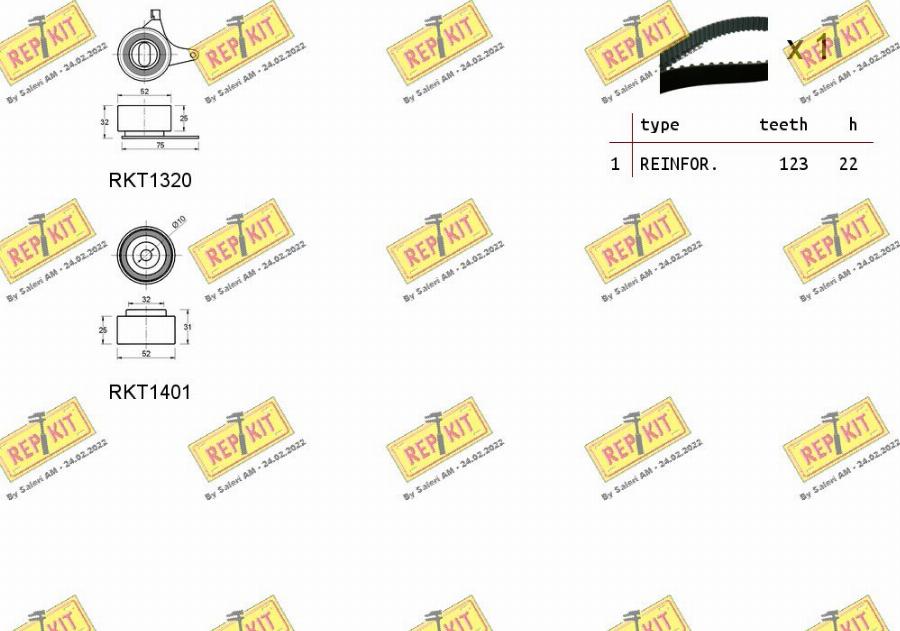 REPKIT RKTK1236 - Timing Belt Set autospares.lv