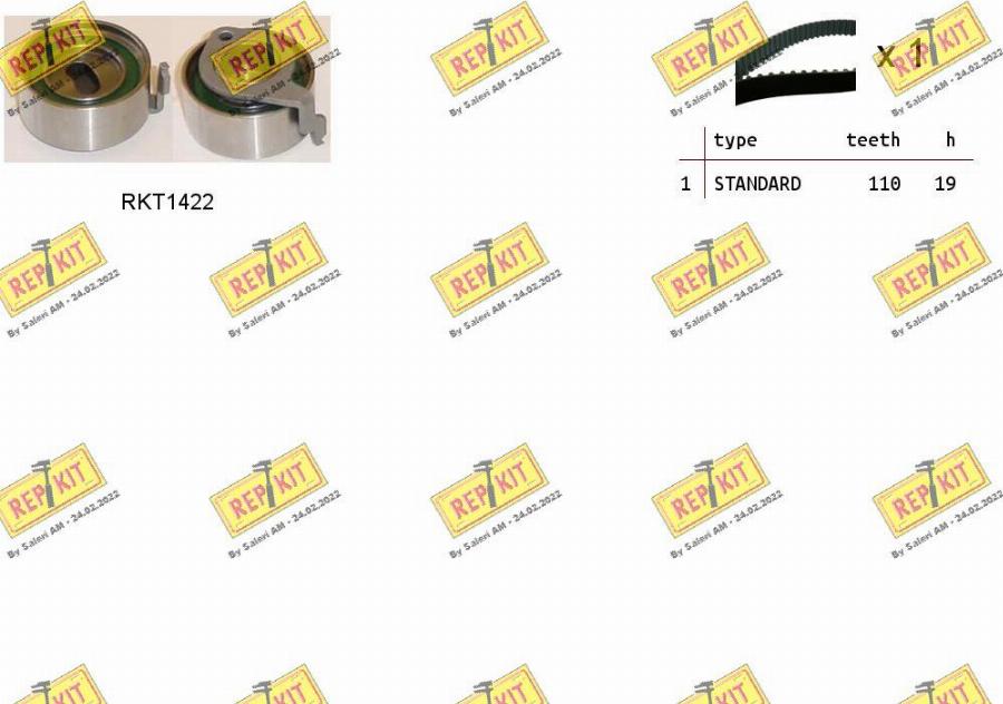 REPKIT RKTK1273 - Timing Belt Set autospares.lv