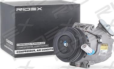 RIDEX 447K0043 - Compressor, air conditioning autospares.lv