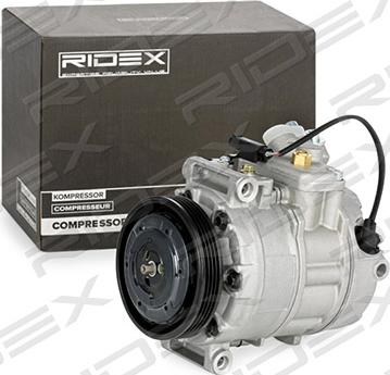 RIDEX 447K0015 - Compressor, air conditioning autospares.lv